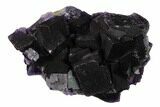 Deep Purple Fluorite on Druzy Quartz - Elmwood Mine #153328-1